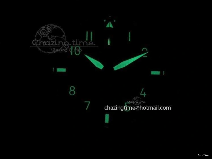 MIROTIME 0128 Youthful Pilot Spitfire 3878 Chrono BP Gray Dial SS On Black Leather Strap A 7368